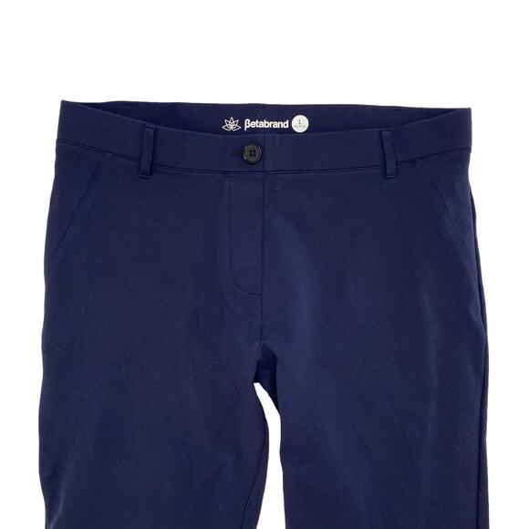 BETABRAND Straight Leg Classic Dress Yoga Pants Navy Blue Large Petite #W0076 - Picture 3 of 8